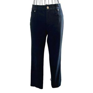 CHICO'S Slimming 4 Way Stretch Jeans in Black Cotton Blend SIZE 8 Pre Owned